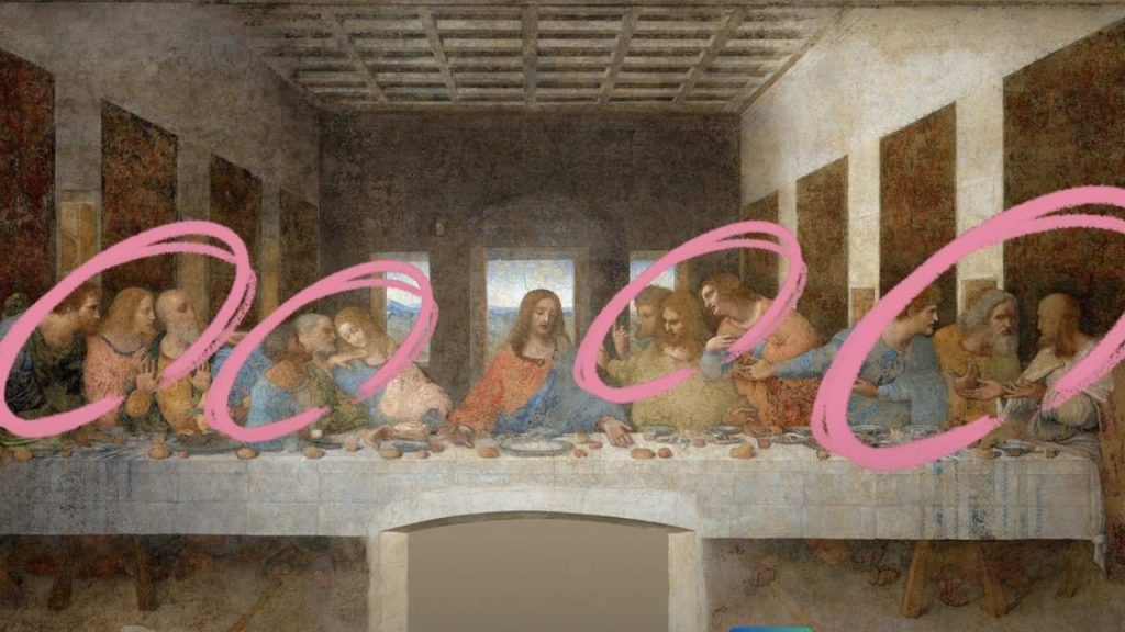 Leonardo da Vinci painted 'The Last Supper' groups of three