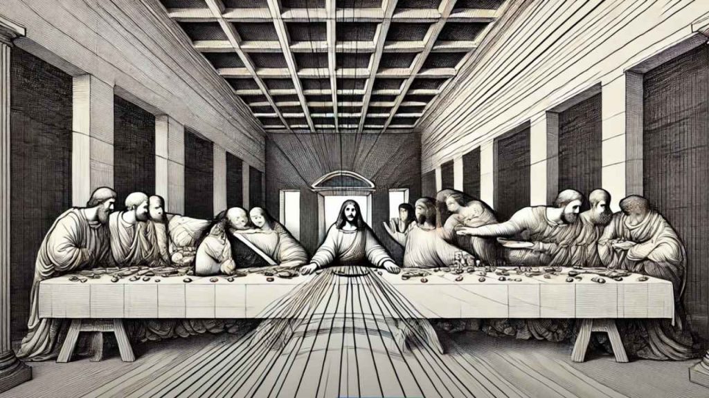 linear perspective in 'The Last Supper' 