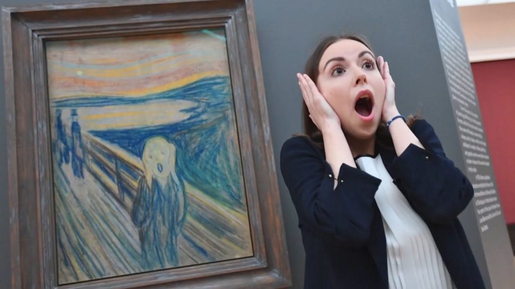 The commercial and popular culture appropriation of 'The Scream' raises interesting questions about how artistic meaning changes through reproduction and commodification.
