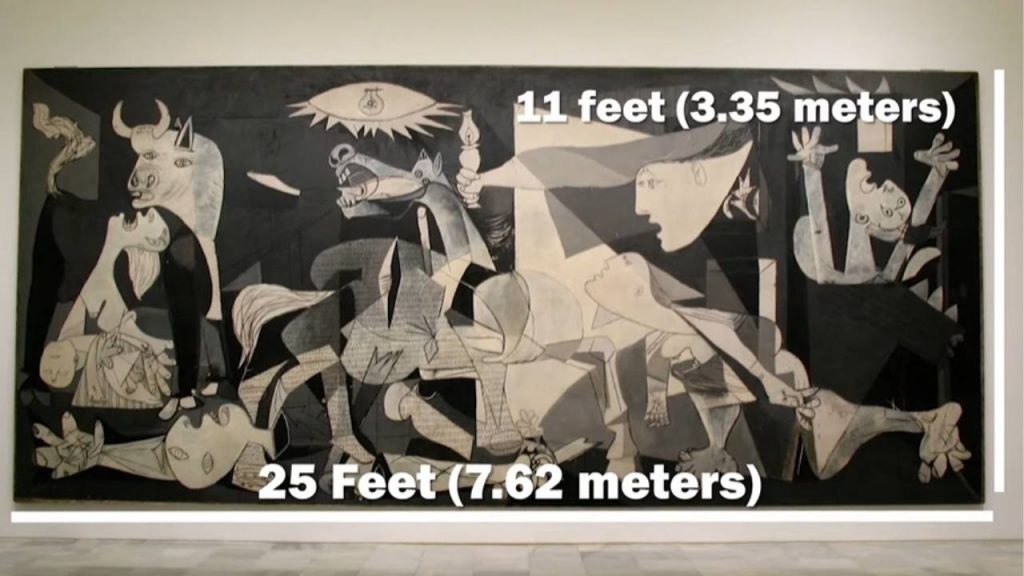 Look at the painting and the first thing that strikes you is its massive size - over 25 feet wide and 11 feet tall.
