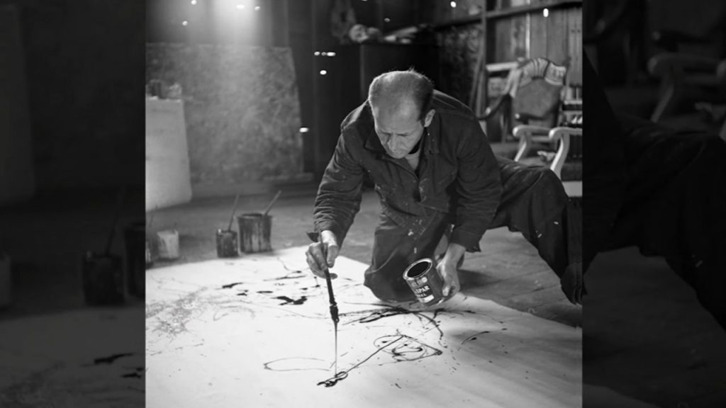 The physical process of creating these works was exhausting and almost spiritual for Pollock. 