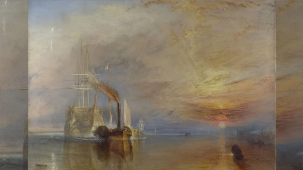 the HMS Temeraire—a mighty warship
