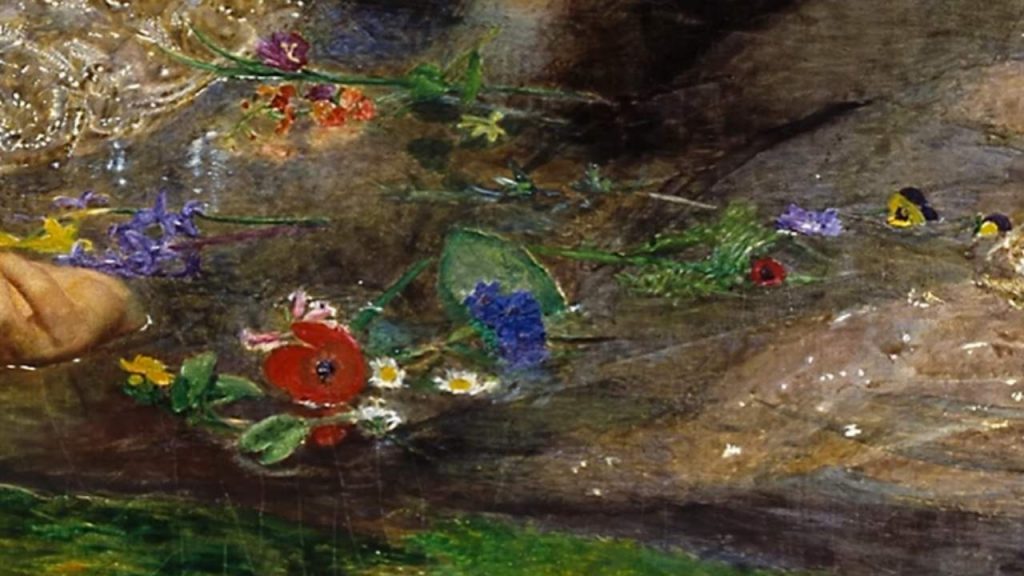 The flowers in the painting deserve special attention