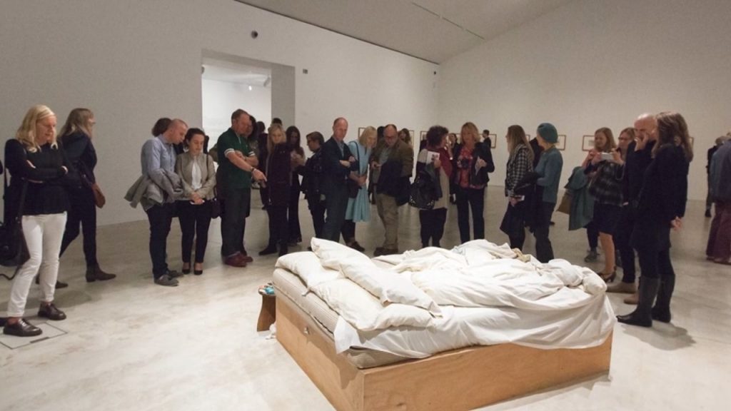 In Britain, 'My Bed' was often treated as provocative spectacle