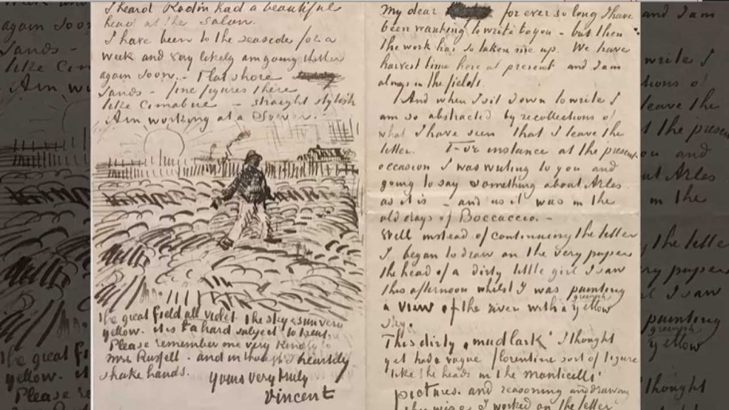 In letters to his brother Theo, he wrote about his desire to paint 'the sower' multiple times