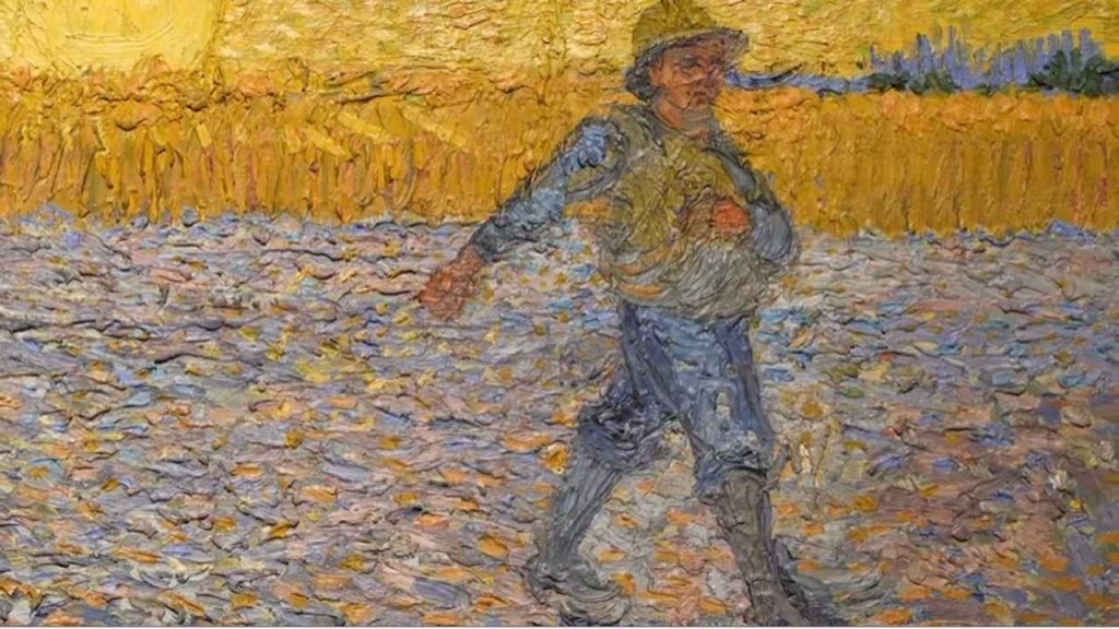 The composition tells a story of transformation