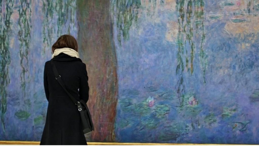 What's particularly fascinating is how these paintings change depending on where you stand.