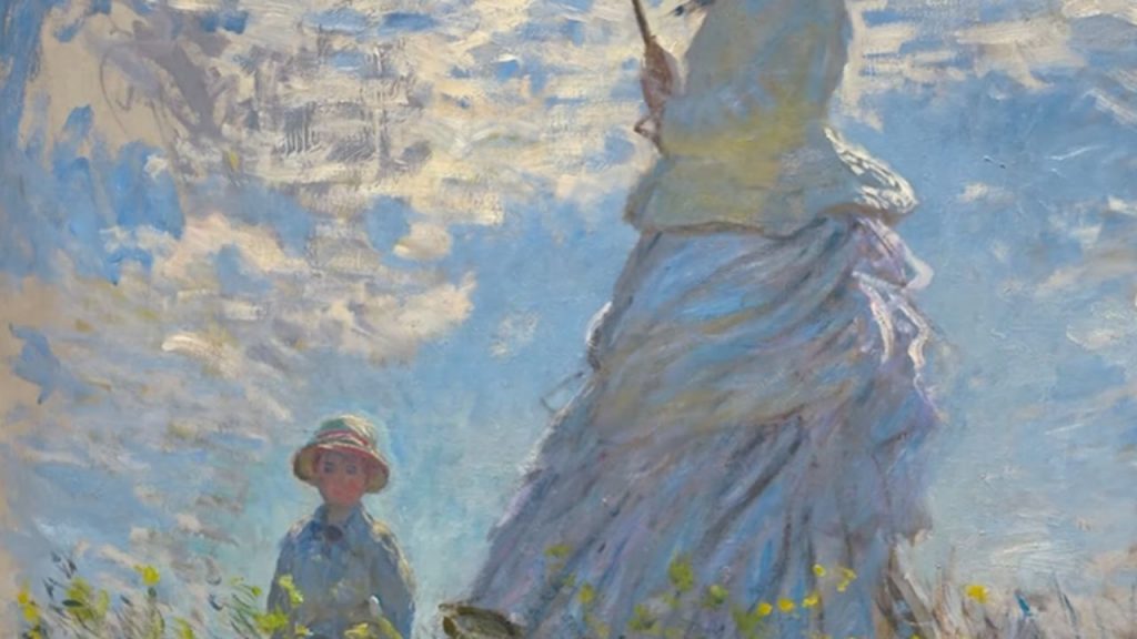 Look at how he paints Camille's dress