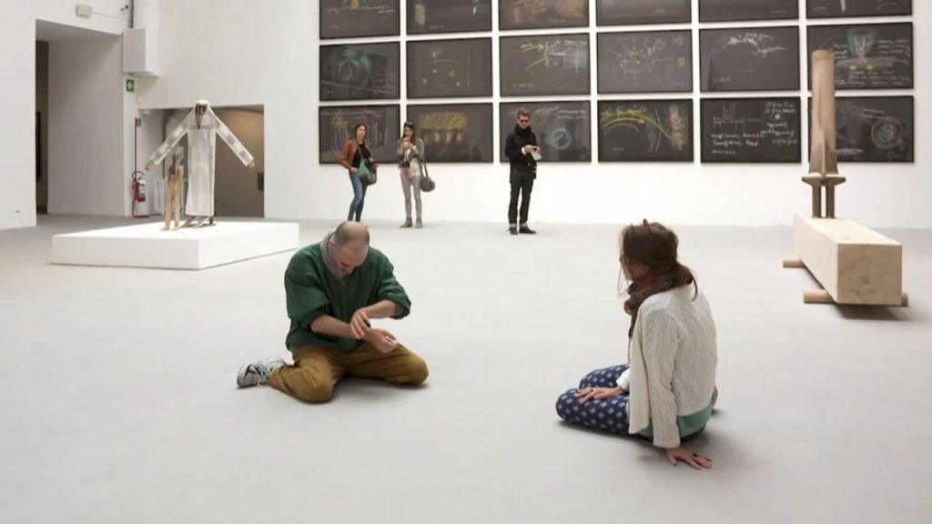 When Tino Sehgal creates 'constructed situations' involving only human actions with no physical objects, he's making statements about consumption, waste, and the possibility of art that leaves no material trace.