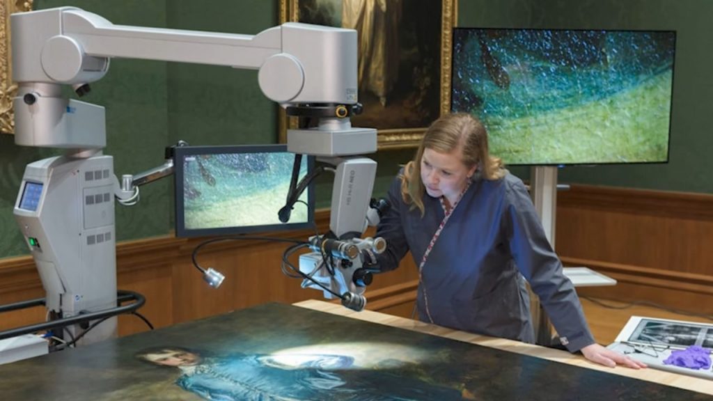 The technical analysis of the painting
