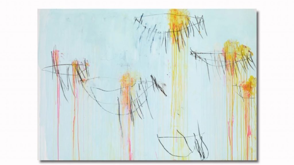 The color in Twombly's work operates differently than in traditional painting.