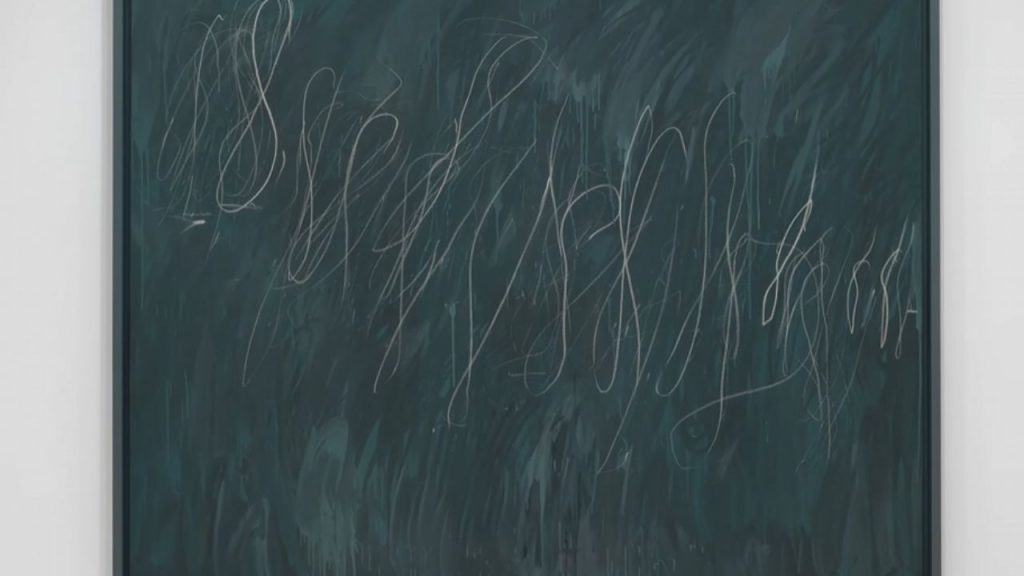 His scribbles become modern hieroglyphs, carrying cultural memory in abstract form.
